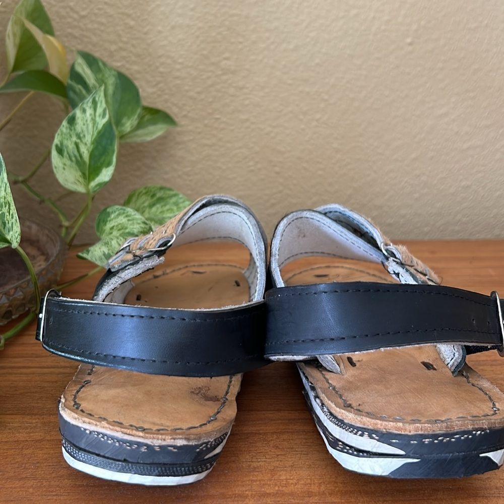 Tire sandals shoes Handmade leather and pony hair - Picture 5 of 16